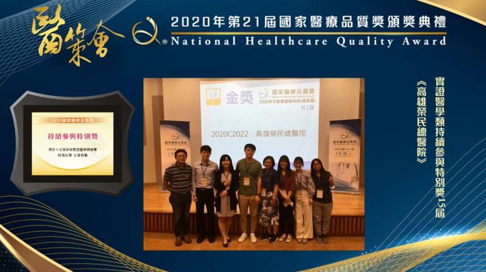 2020年第二十一屆醫療品質獎實證醫學類