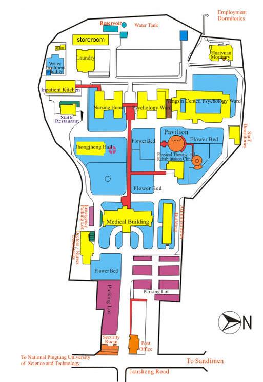 Layout Plan of Veterans Hospital of Ling Chuan
